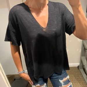 Free People Black Short Sleeve